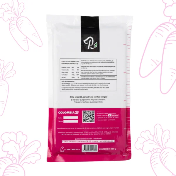Dieta natural para perro res caroteno 500g 