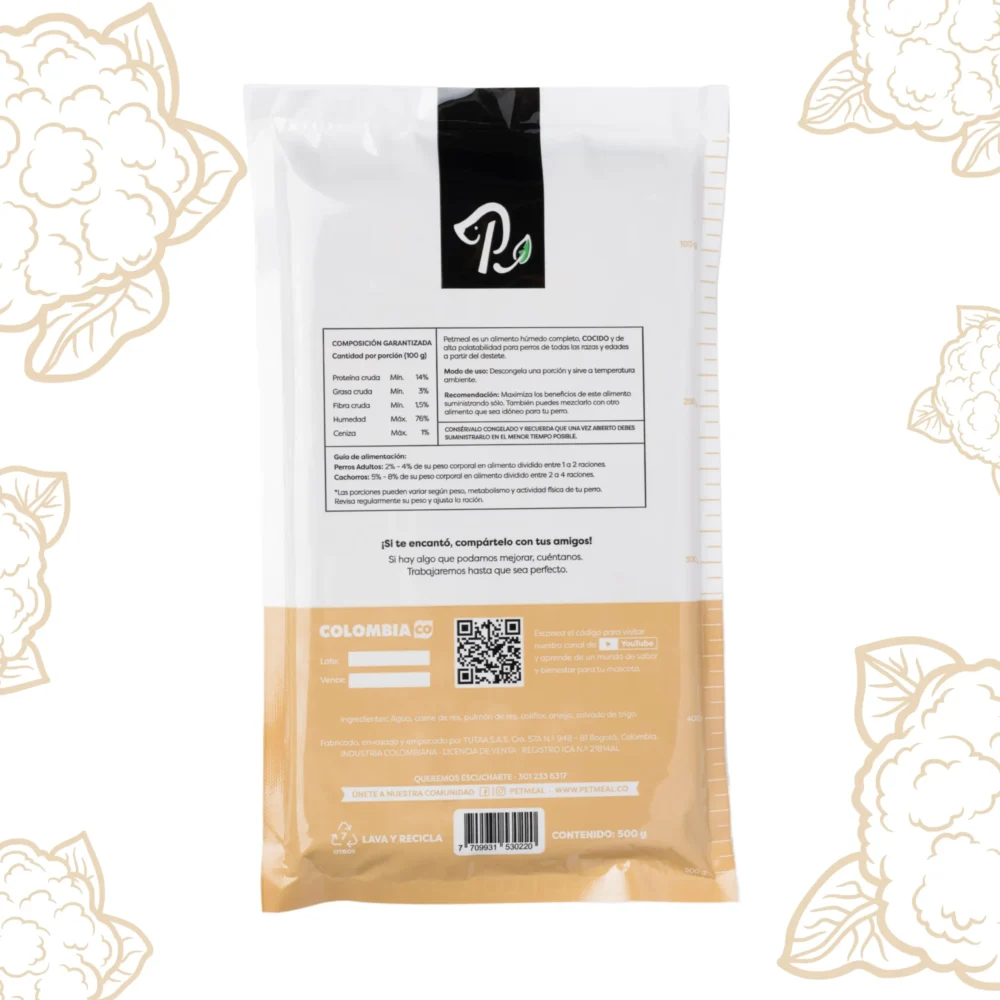 alimento cocido para perro