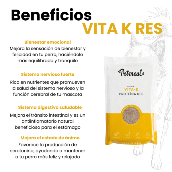 Delicioso alimento para perro vita k res 500g