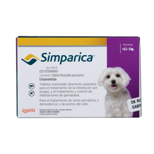 AntiparasitarioExternoParaPerroSimparicaCaja1Tableta10MG 1