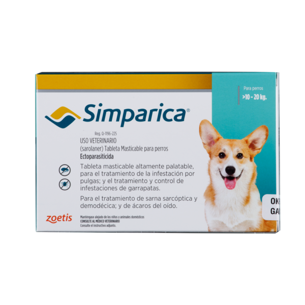 AntiparasitarioExternoParaPerroSimparicaCaja1Tableta40MG 1