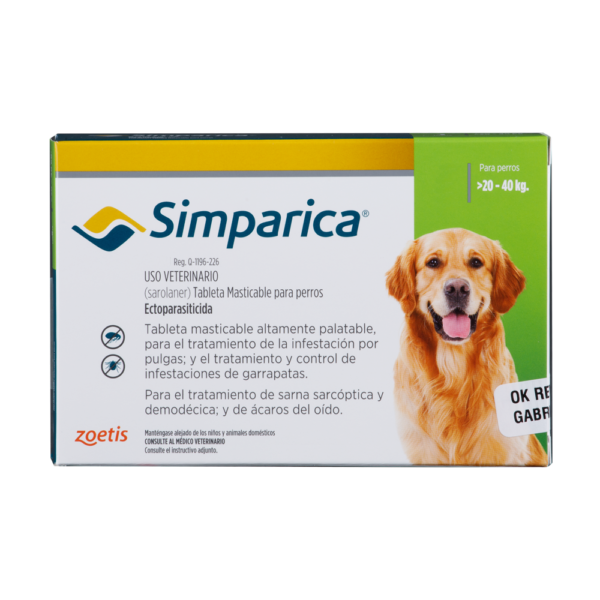 AntiparasitarioExternoParaPerroSimparicaCaja1Tableta80MG 1