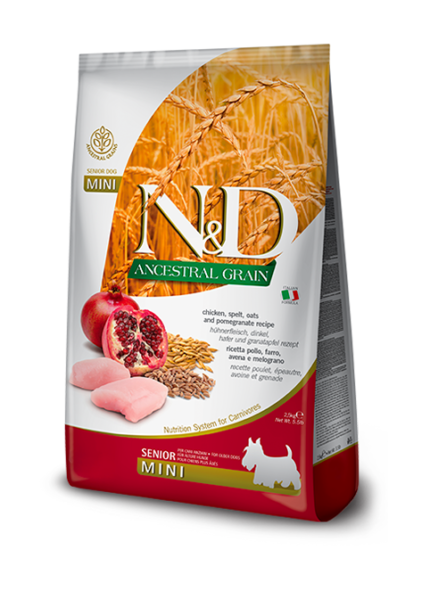 N&D ANCESTRAL PERRO SENIOR MINI POLLO 2.5KG