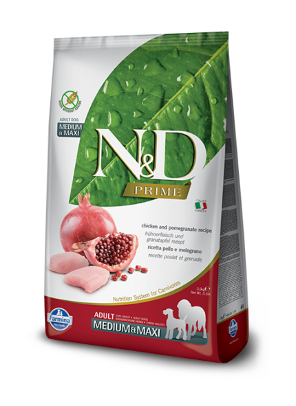 N&D PRIME PERRO ADULTO MEDIANO POLLO 2.5KG