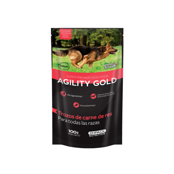 AGILITY POUCH PERRO CARNE RES