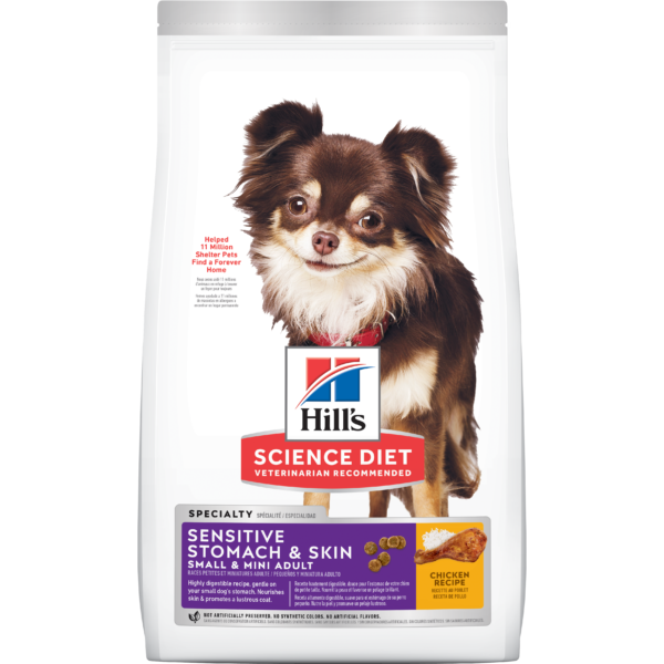 HILLS PERRO SENSITIVE STOMACH & SKIN MINI ADULTO & SB 4 LB