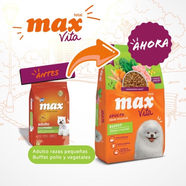 MAX CANINO VITA PERRO ADULTO RAZAS PEQUENAS BUFFET POLLO & VEGETALES