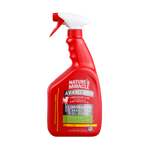 NATURE MIRACLE ELIMINADOR MANCHAS Y OLORES LIMON 32ONZ