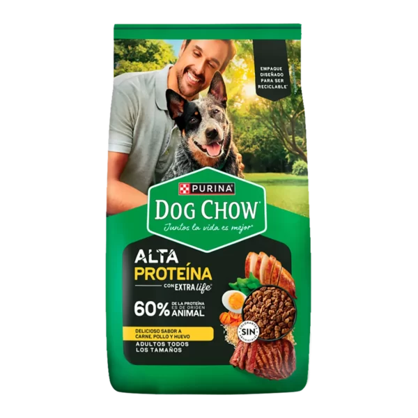 DOG CHOW PERRO ADULTO ALTA PROTEINA 2KG