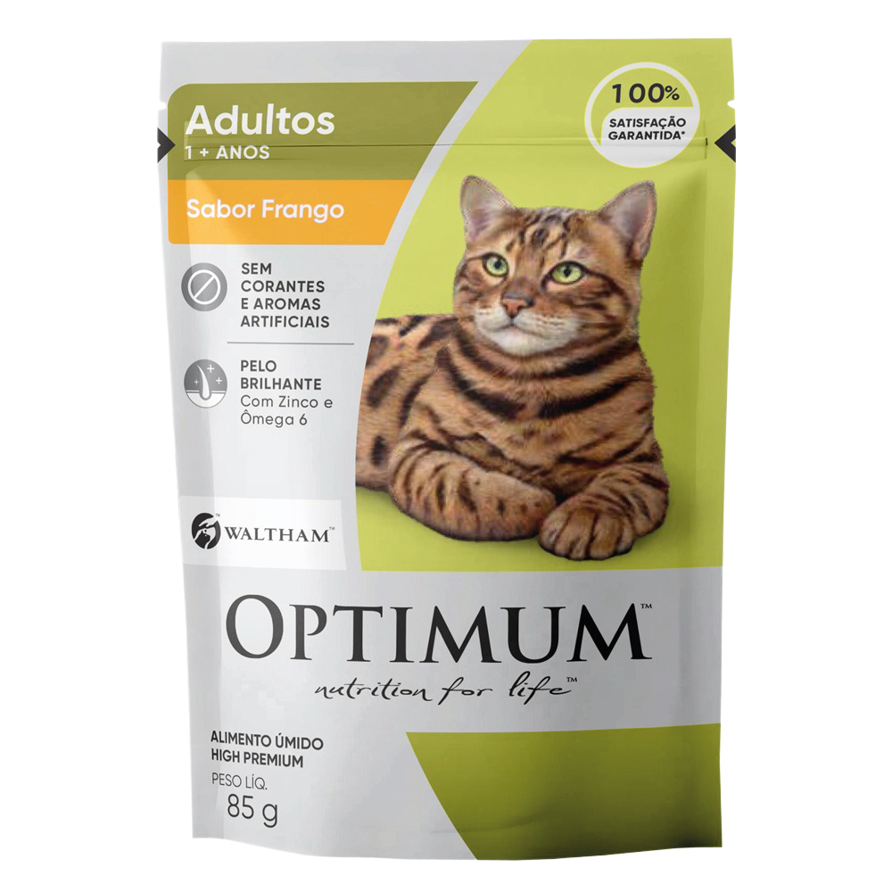 Optimun-gato-adulto OPTIMUM CAT ADULTO POUCH POLLO 85 GR - Imagen 1