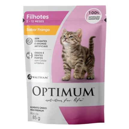 OPTIMUM CAT GATITOS POUCH POLLO 85 G