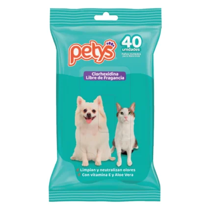 PETYS PAÑOS HUMEDOS CLORHEXIDINA 40 UND