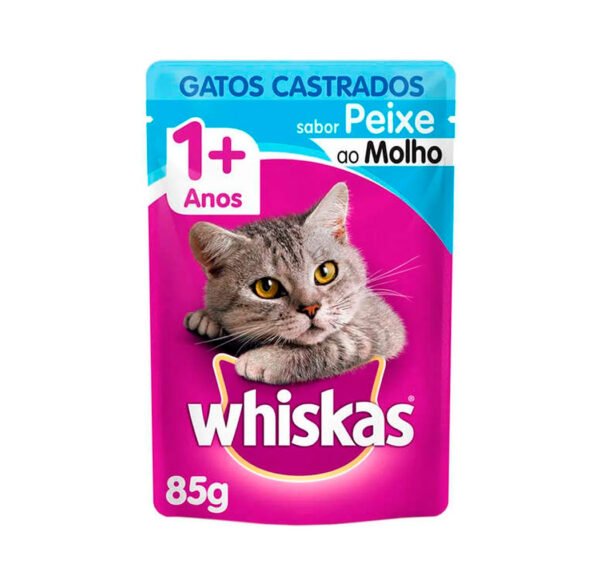 WHISKAS GATO POUCH CASTRADO PESCADO 85GR