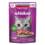 WHISKAS GATO POUCH CASTRADO CARNE X 85 GR