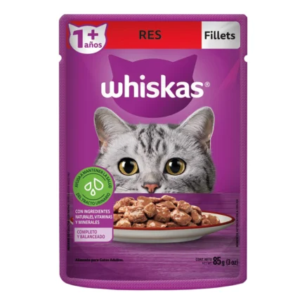 WHISKAS GATO POUCH CARNE 85 GR