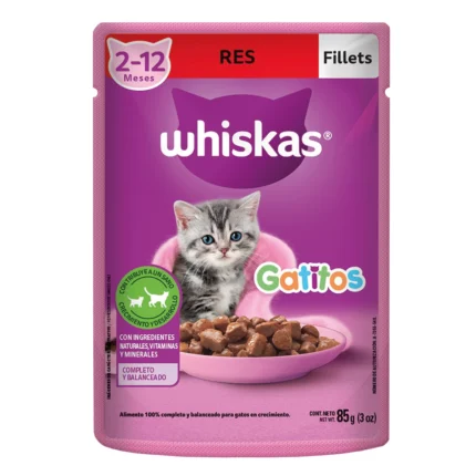 WHISKAS GATO POUCH GATITOS CARNE 85 GR