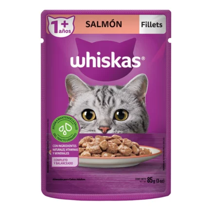 WHISKAS GATO POUCH SALMON 85 GR