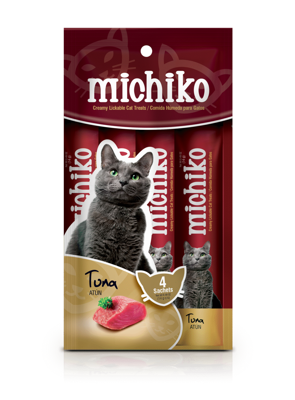 MICHIKO SNACK CREMOSO POR 4 UNIDADES ATÚN 14GR