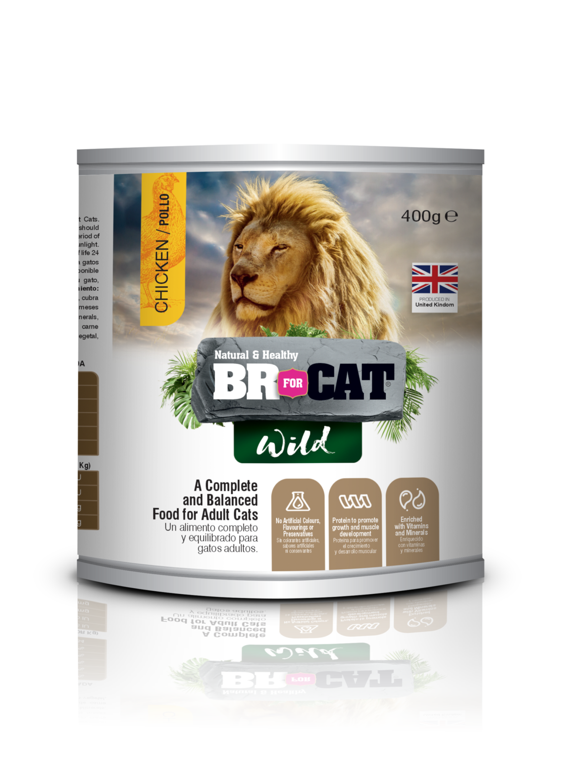 alimento humedo para gato br for cat wild lata 400g