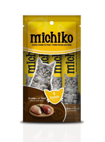 MICHIKO SNACK CREMOSO POR 4 UNIDADES POLLO Y PATO 14GR