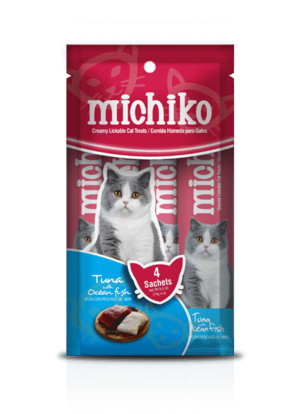 MICHIKO SNACK CREMOSO POR 4 UNIDADES ATÚN Y PESCADO 14GR
