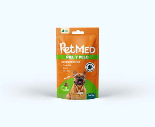 PETMED PELO Y PELAJE PARA PERRO POR  30 GOMAS
