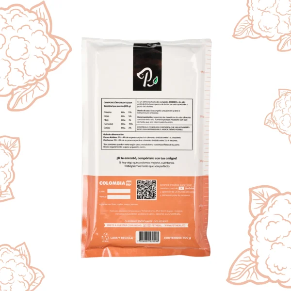 Delicioso Alimento cocido para perro deliflor 500gr
