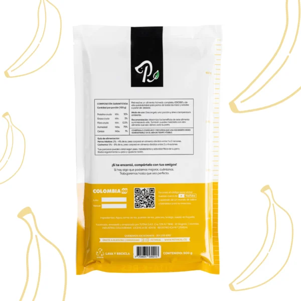 Alimento natural PetMeal, dieta cocida para perro sabor pollo,vita C 500g