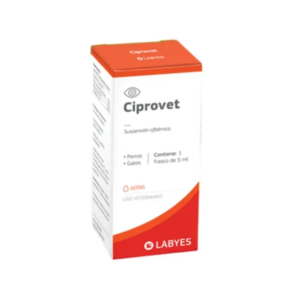 Colirio cicatrizante y antibacteriano Ciprovet 5ml