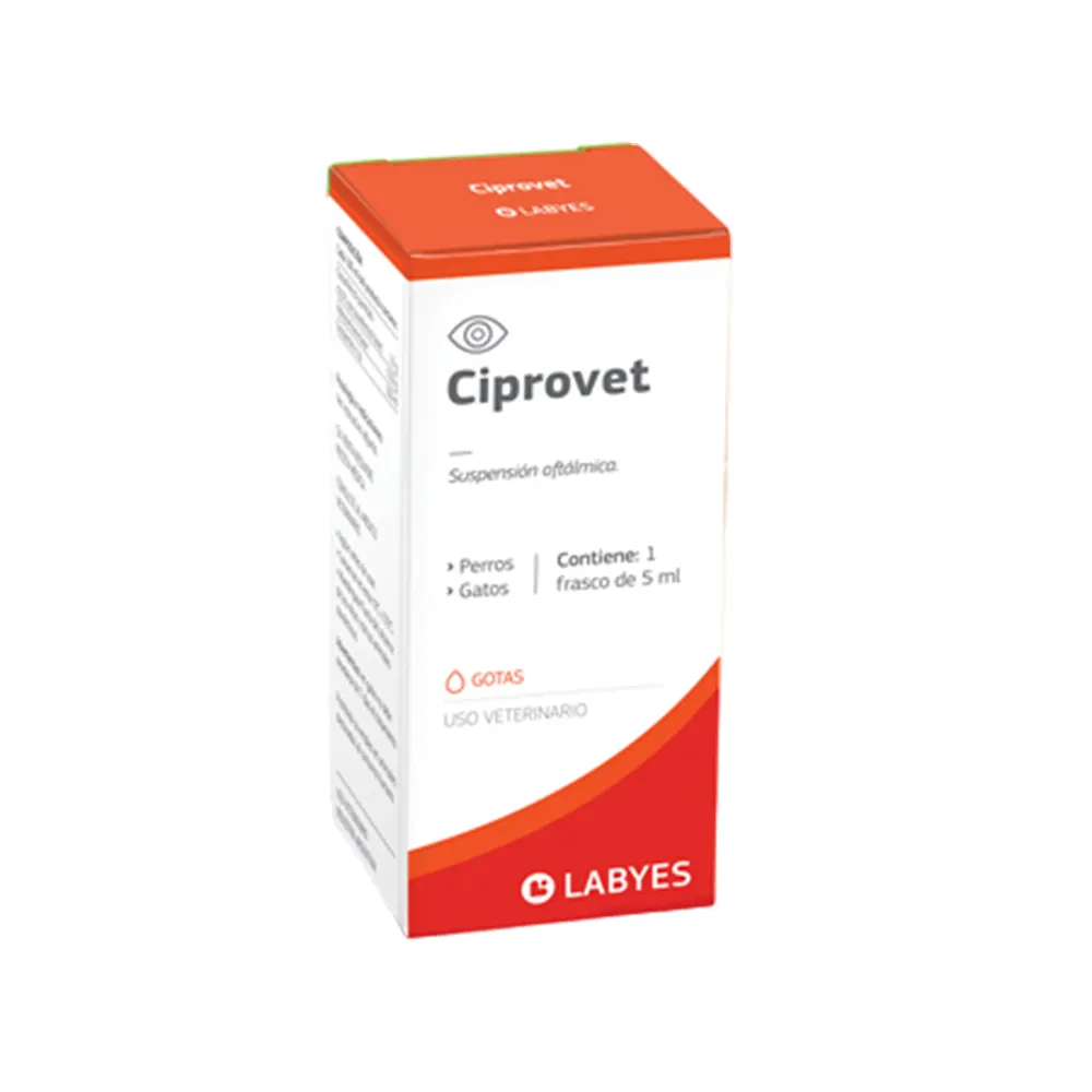 Colirio cicatrizante y antibacteriano Ciprovet 5ml