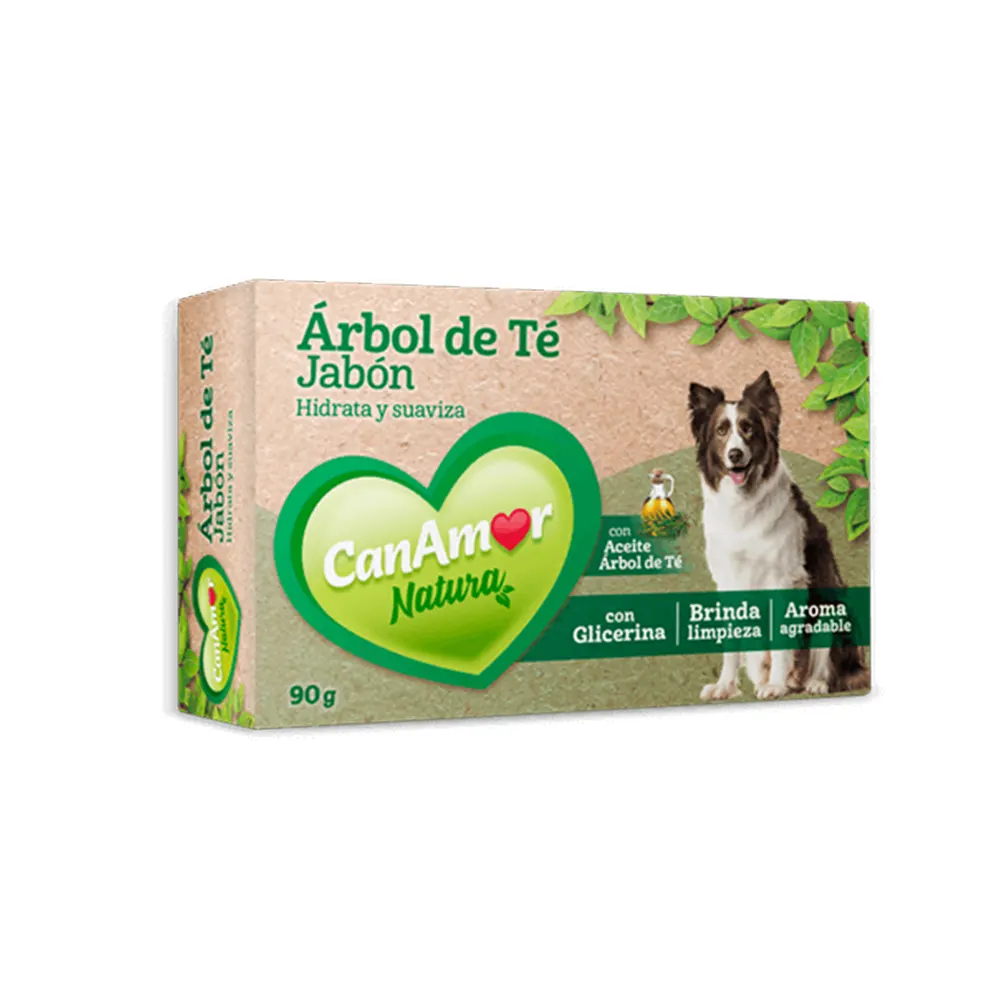 jabon arbol de te para perro Canamor 90g