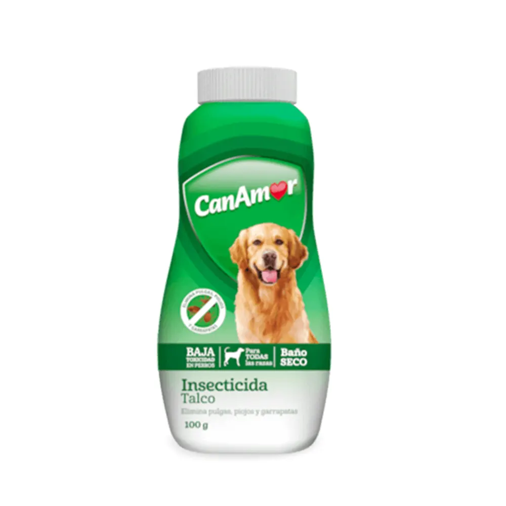talco antipulgas para perro Canamor sobre 100g