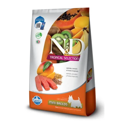 alimento natural para perro mini salmón N&D Tropical