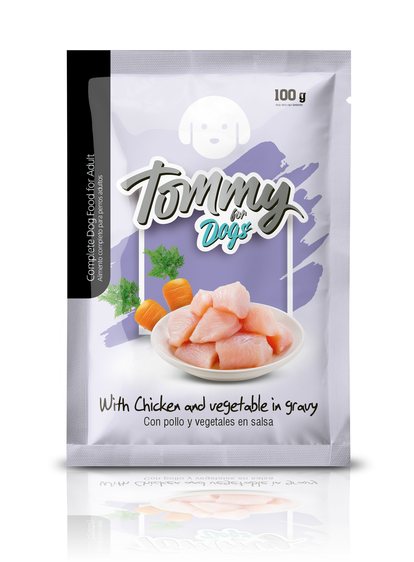 PET-GOLD-POUCH-TOMMY-FOR-DOG-ADULTO-POLLO-Y-VEGETALES.png POUCH TOMMY FOR DOG ADULTO 100 GR - Imagen 1