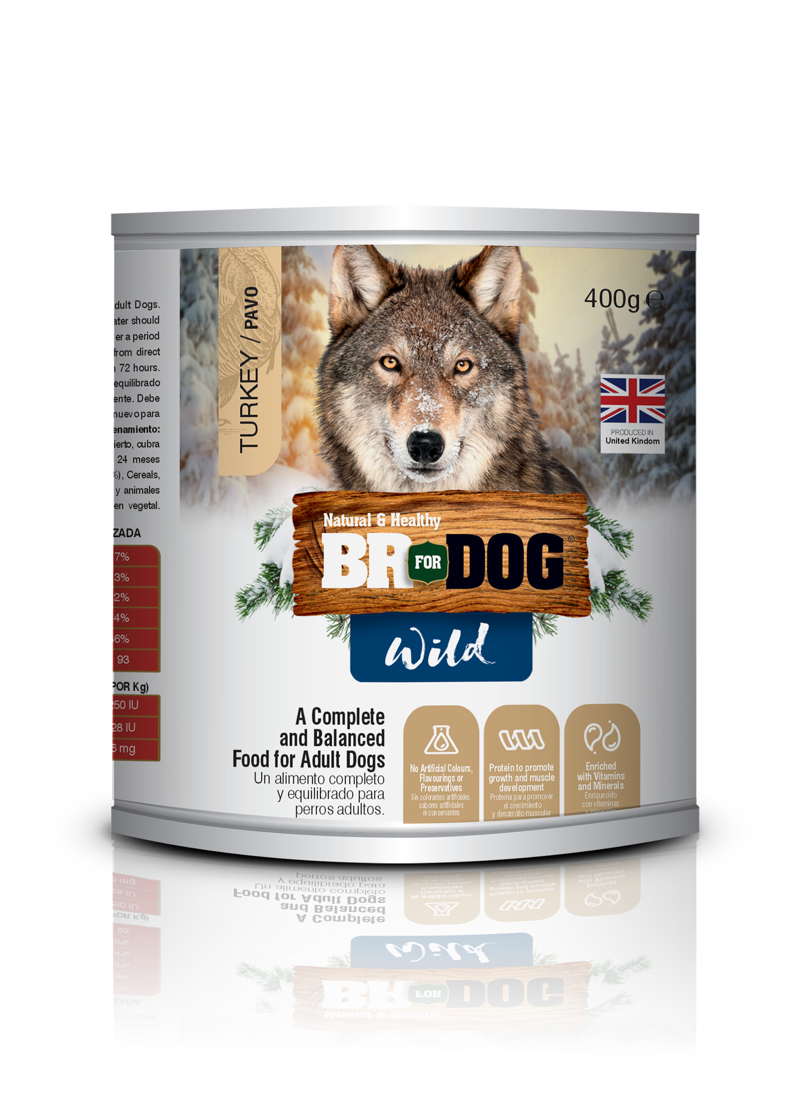 alimento-humedo-br-for-dog-wild-turkey.png ALIMENTO HUMEDO BR FOR DOG WILD 400GR - Imagen 1