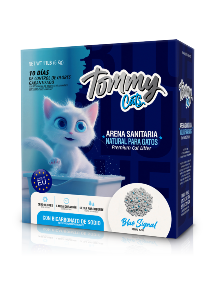 CAJA DE ARENA TOMMY CATS BLUE SIGNAL