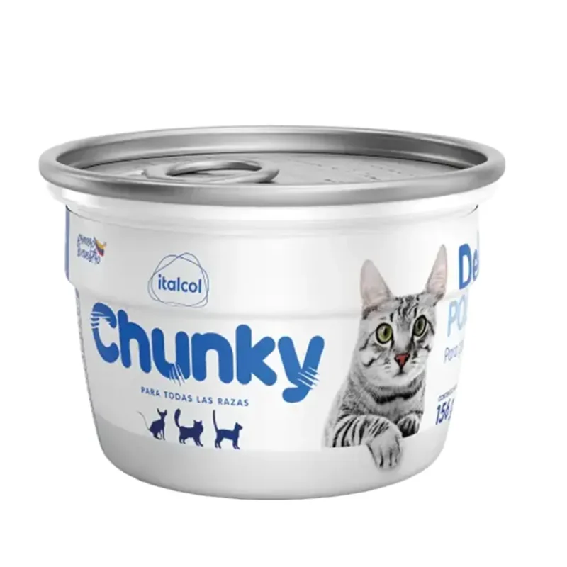 Alimento húmedo para gato Chunky Delicat paté en pote