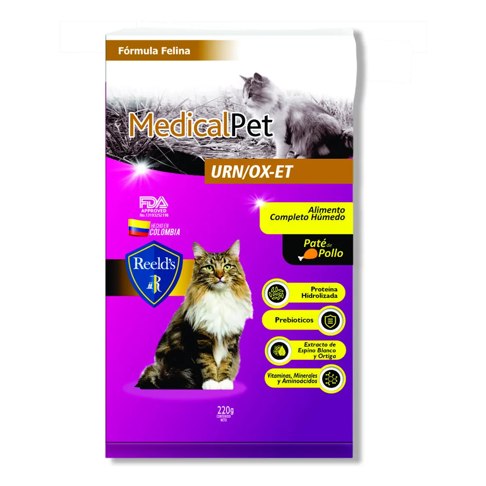 medical-pet-urn-ox-gato Alimento húmedo preescrito urinario para gato Medical Pet URN/OX/ET