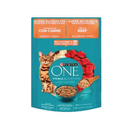 Alimento húmedo para gato One adultos y esterilizados con carne