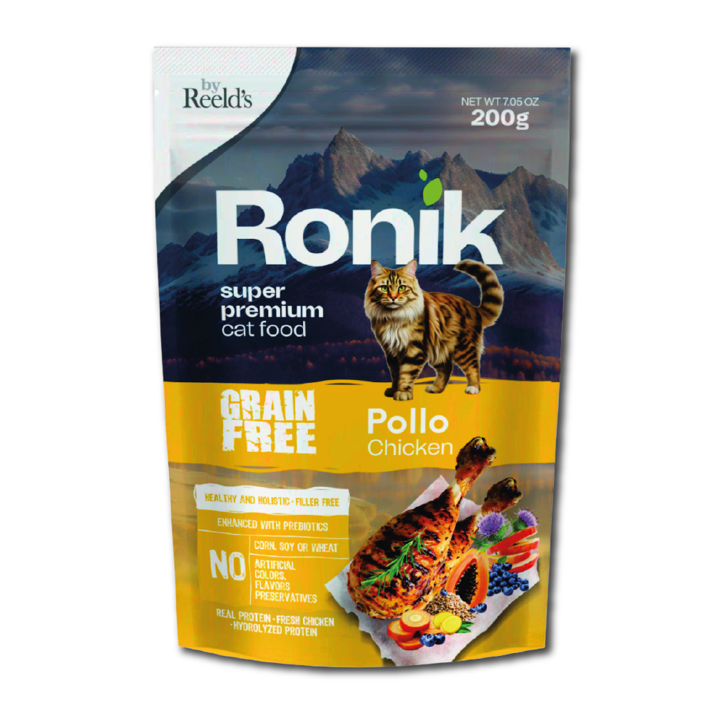 Ronik-para-gato-pollo Alimento humedo para gato Ronik grain free