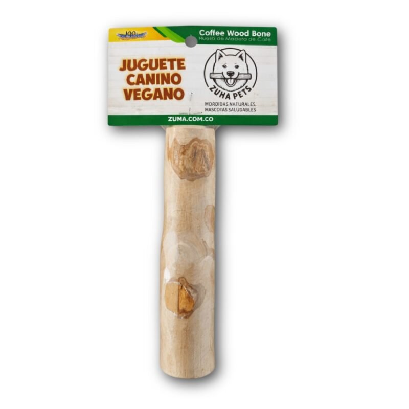 Juguete para perro Zuha palo de madera vegano de café