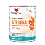 El Disugual dieta gastrointestinal trucha es un alimento húmedo dietético formulado para perros con sensibilidad digestiva o que requieren soporte nutricional gastrointestinal. Elaborado con proteína de trucha de alta calidad, ofrece una excelente digestibilidad y ayuda a favorecer la absorción de nutrientes esenciales para el bienestar de tu mascota.
