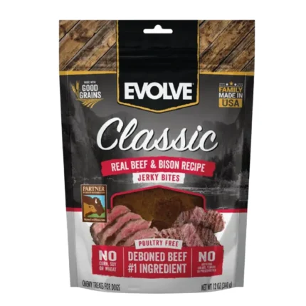 Snack para perro Evolve Jerky Bites Grain Free