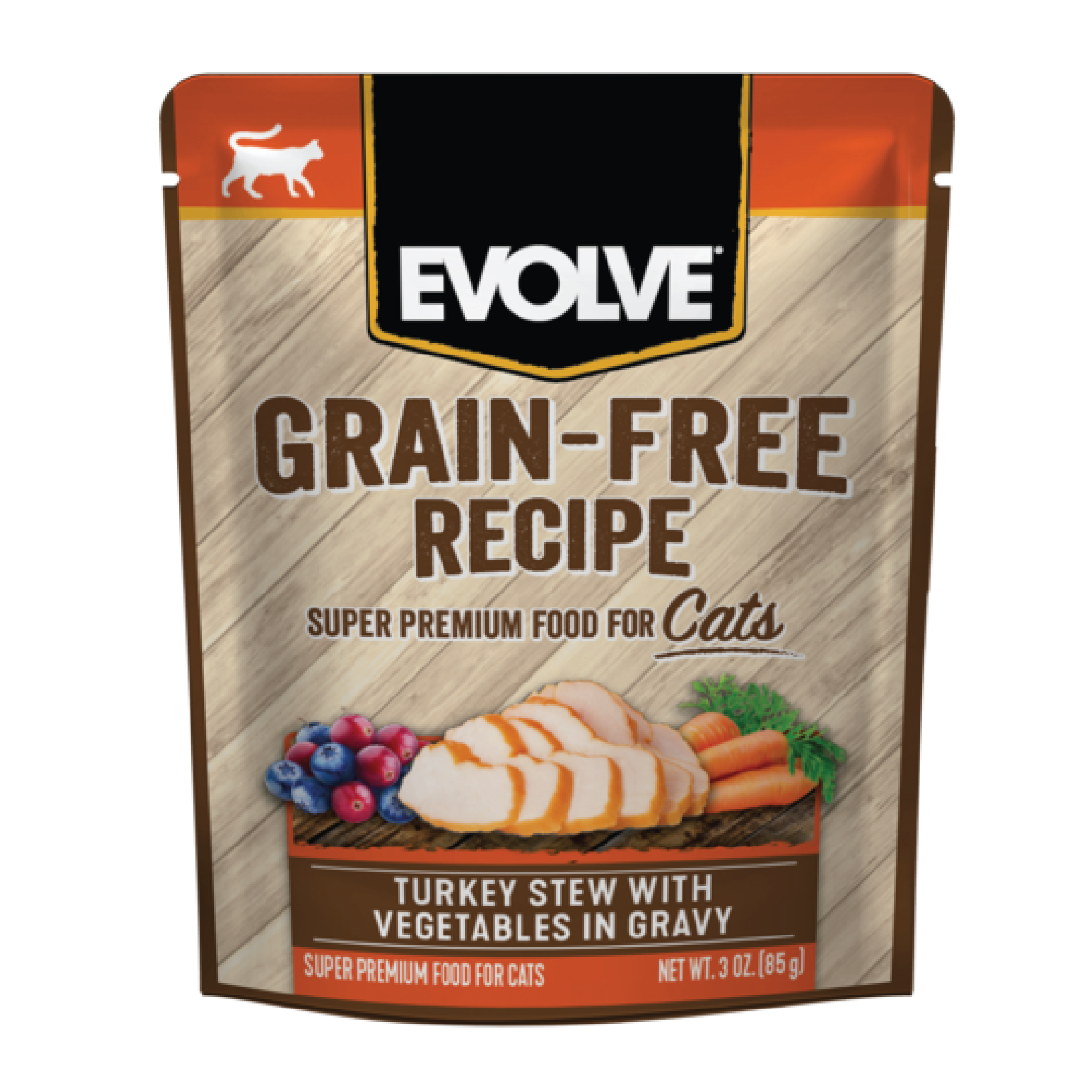 EVOLVE-POUCH-GATO-PAVO Alimento húmedo para gato Evolve Classic Pouch
