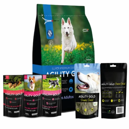 Agility gold grandes adultos 15 kg + Agility gold premio dental 150 GR + (gratis) 1 pouch 100 GR (cordero,res,pavo) + envió gratis en bogota