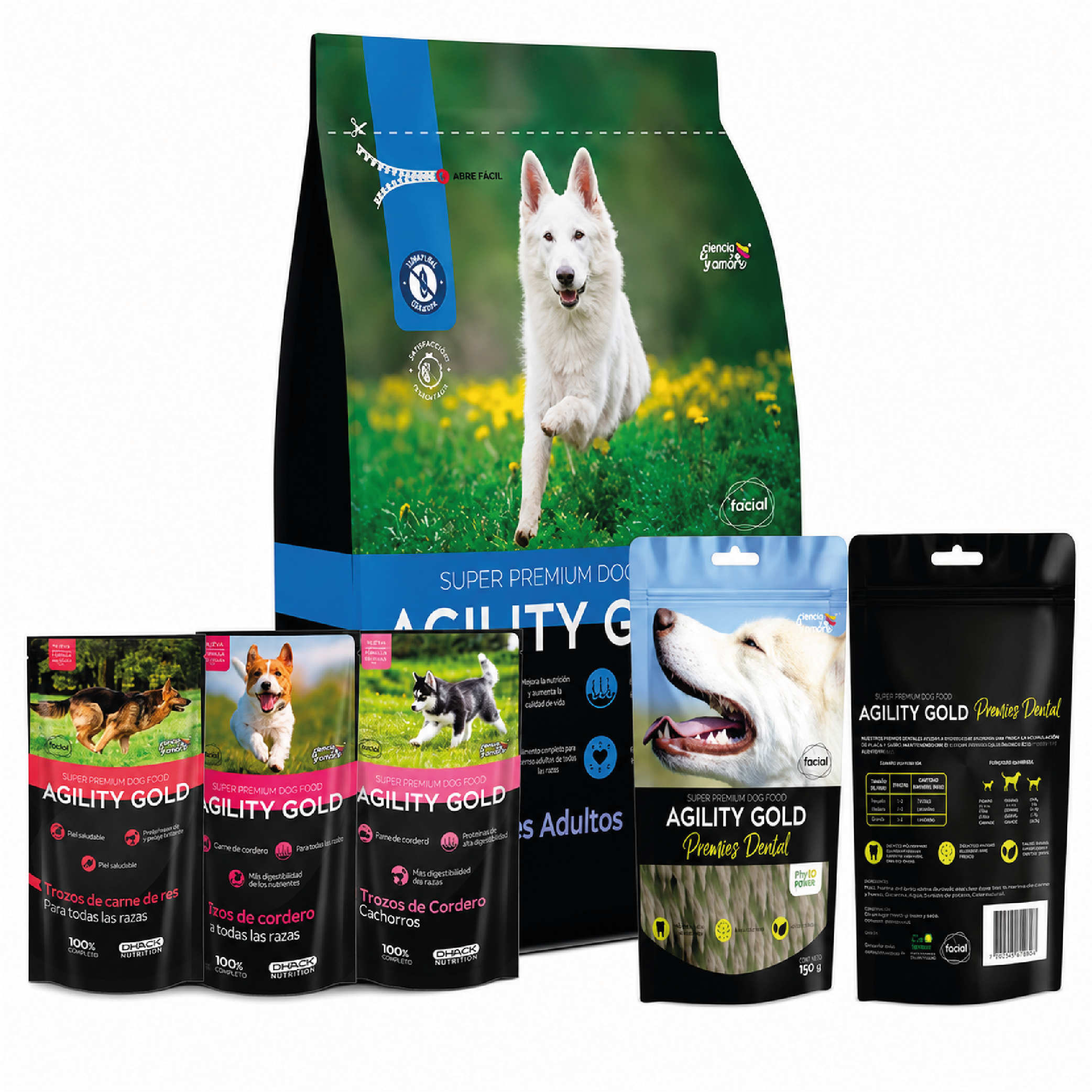 Agility gold grandes adultos 15 kg + Agility gold premio dental 150 GR + (gratis) 1 pouch 100 GR (cordero,res,pavo) + envió gratis en bogota