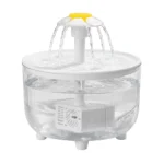 Accesorio para gato Fuente de cristal redonda forma de flor
