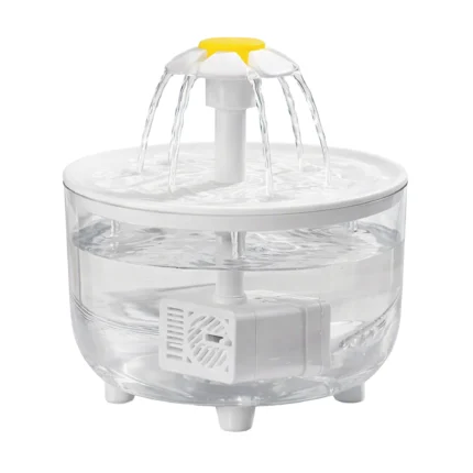 Accesorio para gato Fuente de cristal redonda forma de flor