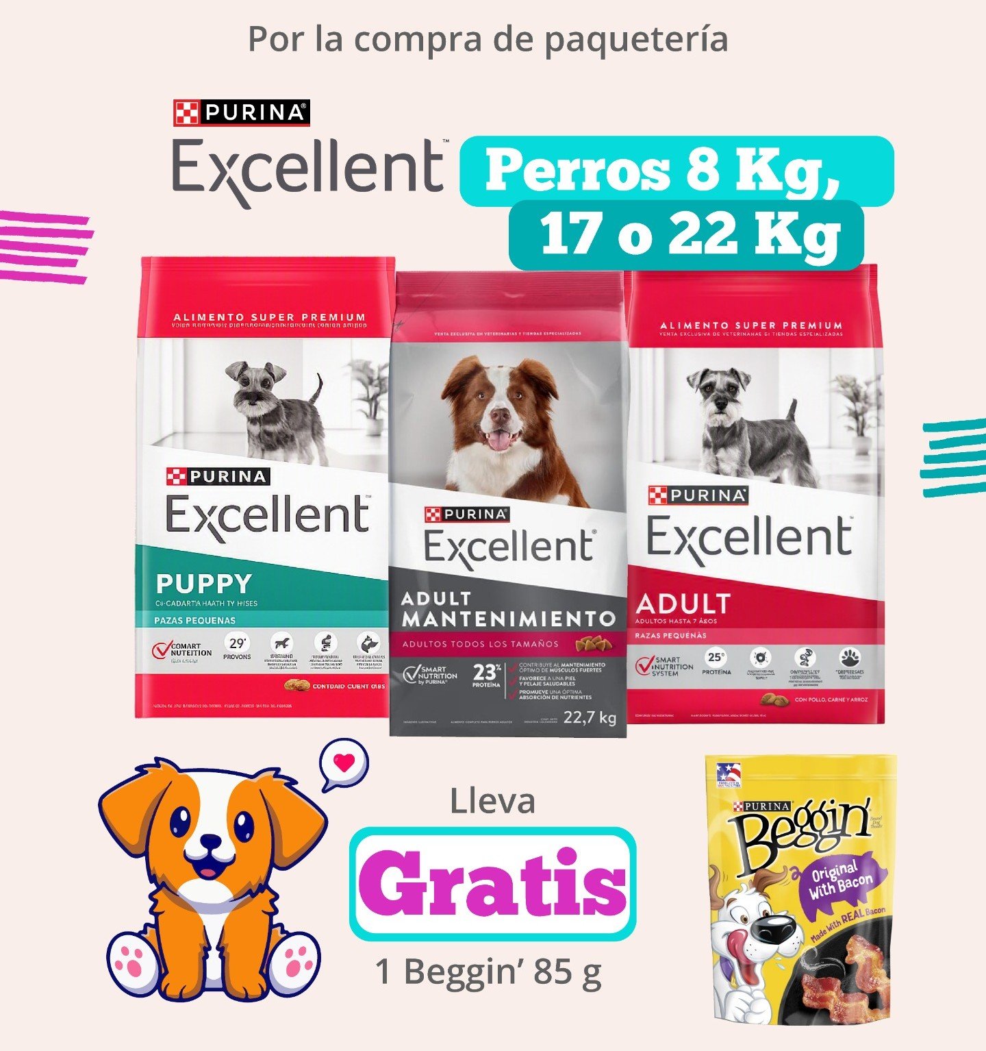 WhatsApp Image 2026-08-09 at 8.11.26 AM (1) Combo para perro excellent raza mediana a grandes 17 Kg + 1 beggin 85 gr - Imagen 1